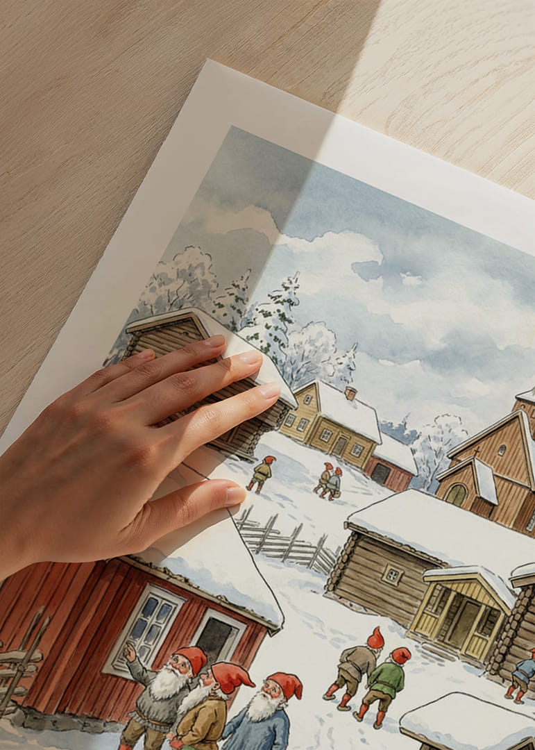 Očarujúci elfovia v malebnej zimnej dedinke-12