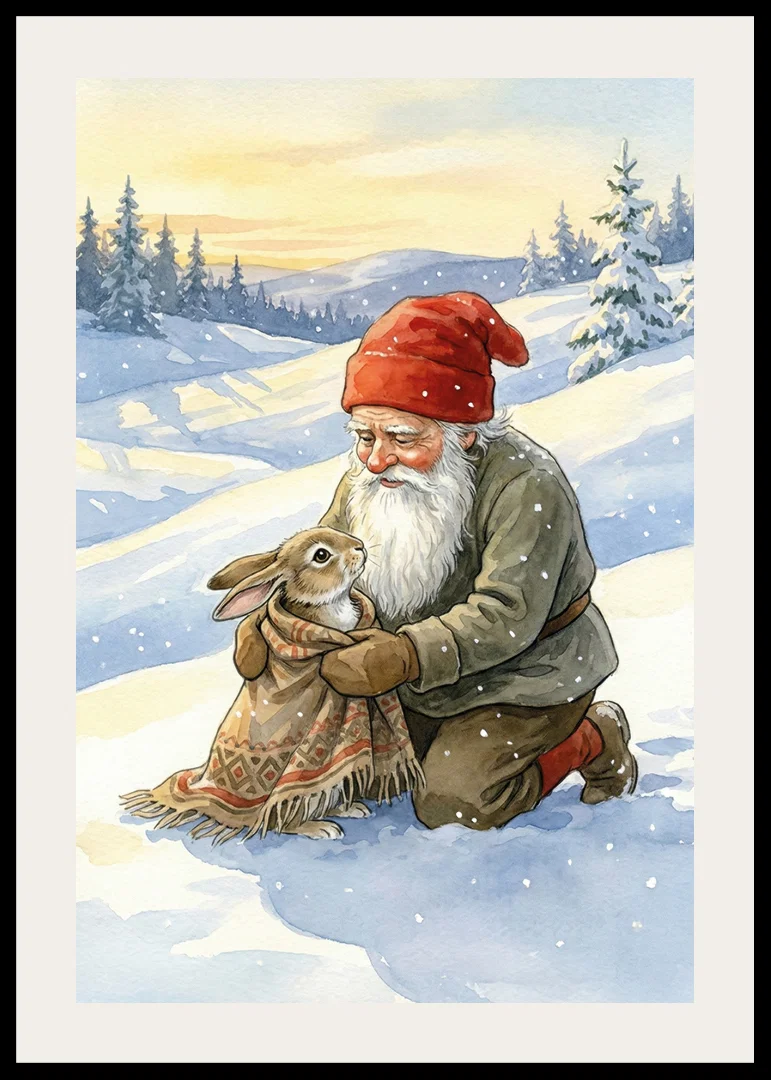 A heartwarming scene of friendship in a winter landscape-12