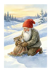 A heartwarming scene of friendship in a winter landscape-1