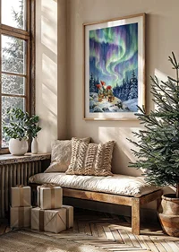 Gnomes enchanted by the celestial dance of the aurora-8