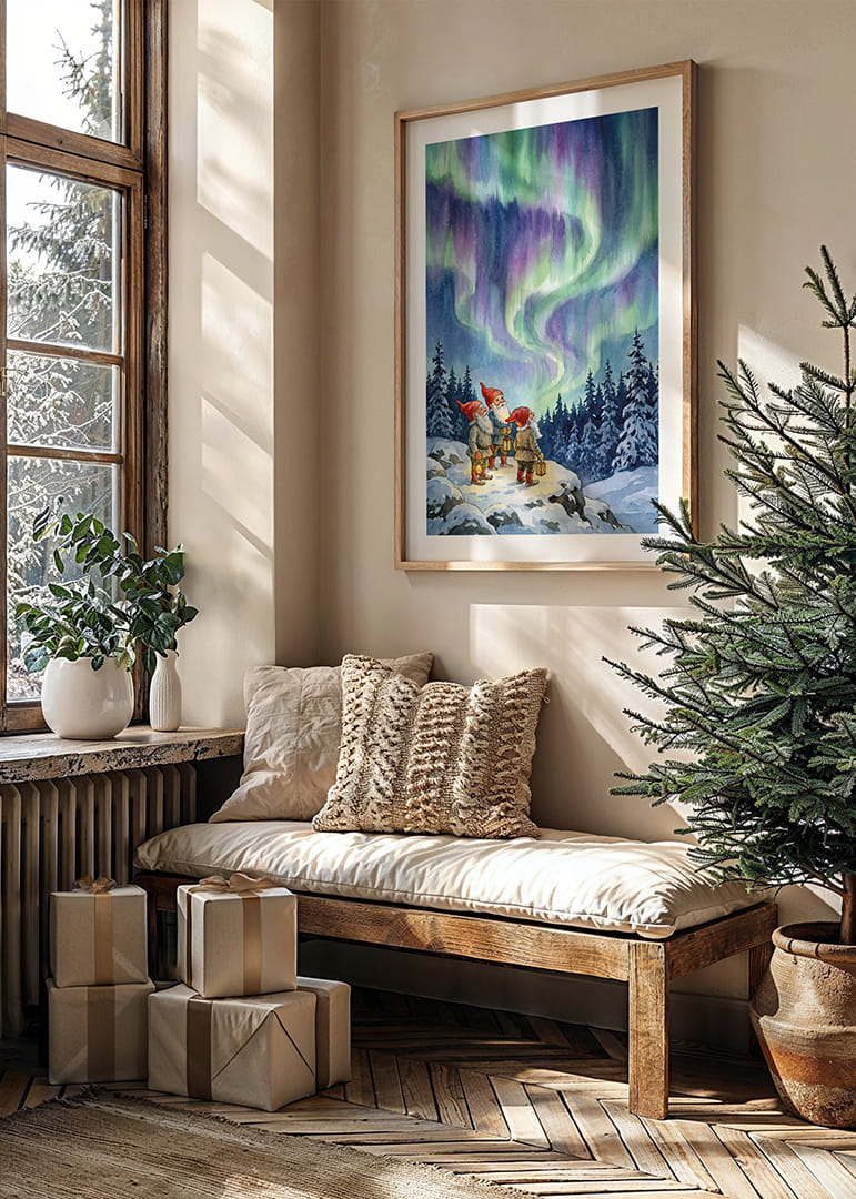 Gnomer förtrollade av aurorans himmelsdans-12