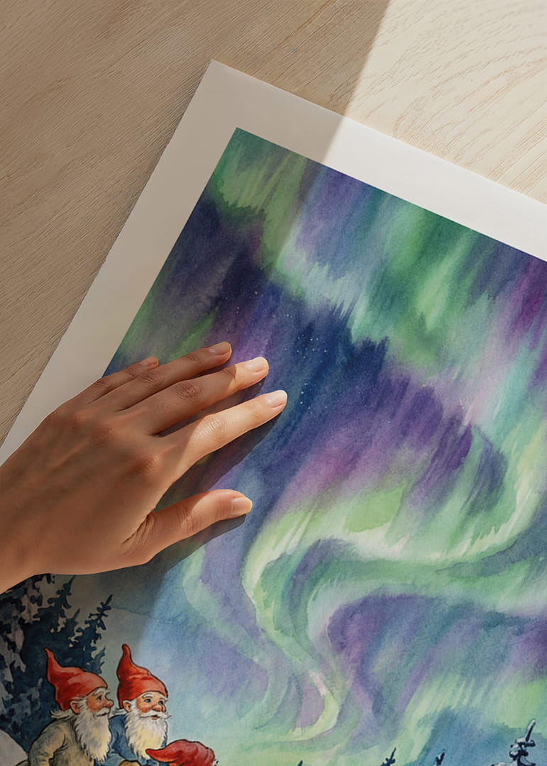 Gnomer förtrollade av aurorans himmelsdans-12