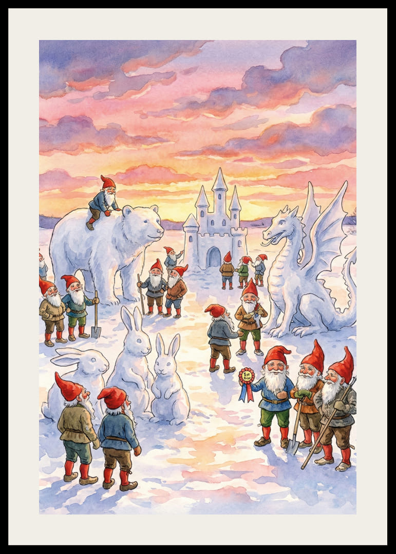 Elfai ir sniego gyvūnai žiemos pasakų šalyje-12