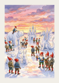 Elfai ir sniego gyvūnai žiemos pasakų šalyje-3