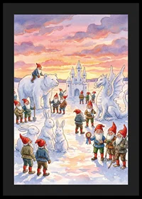 Tomtar och snödjur i ett vintrigt sagoland-4