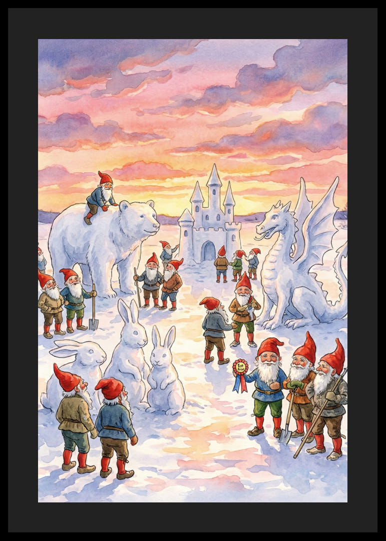 Elfai ir sniego gyvūnai žiemos pasakų šalyje-12