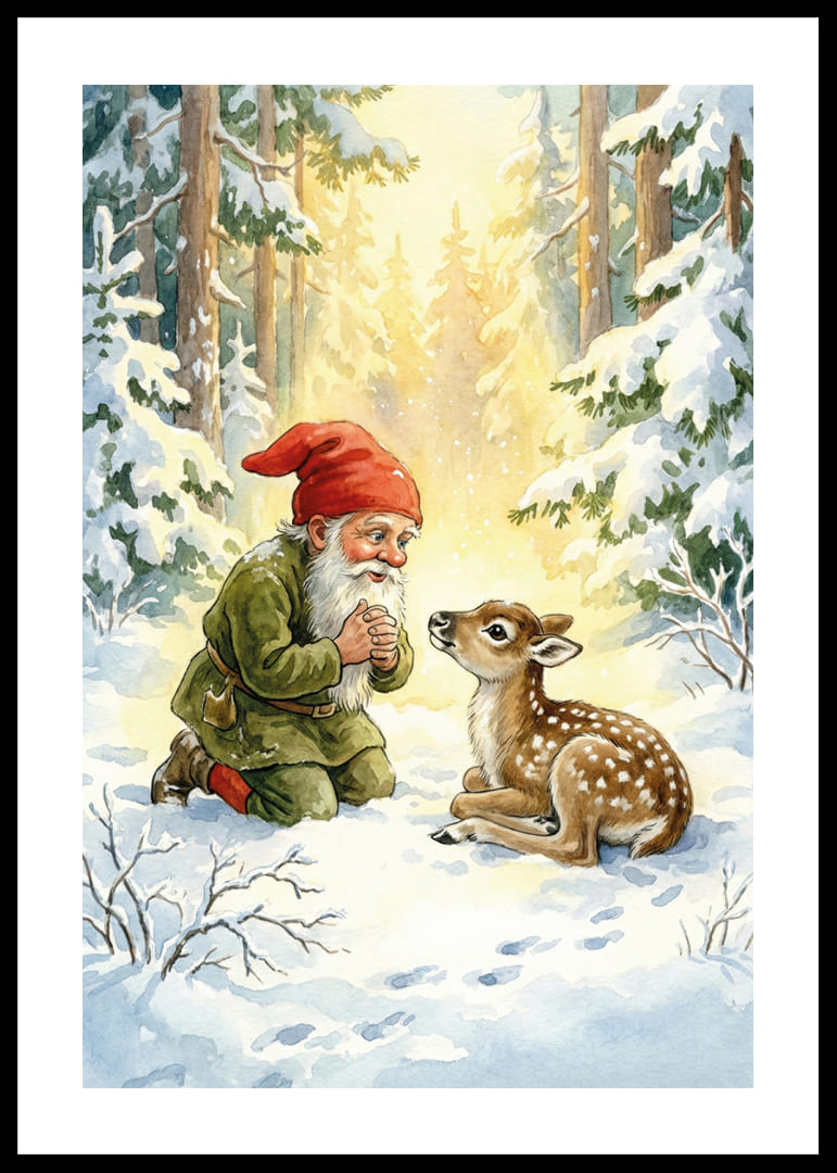 Trollen en herten in het magische licht van het winterbos-12