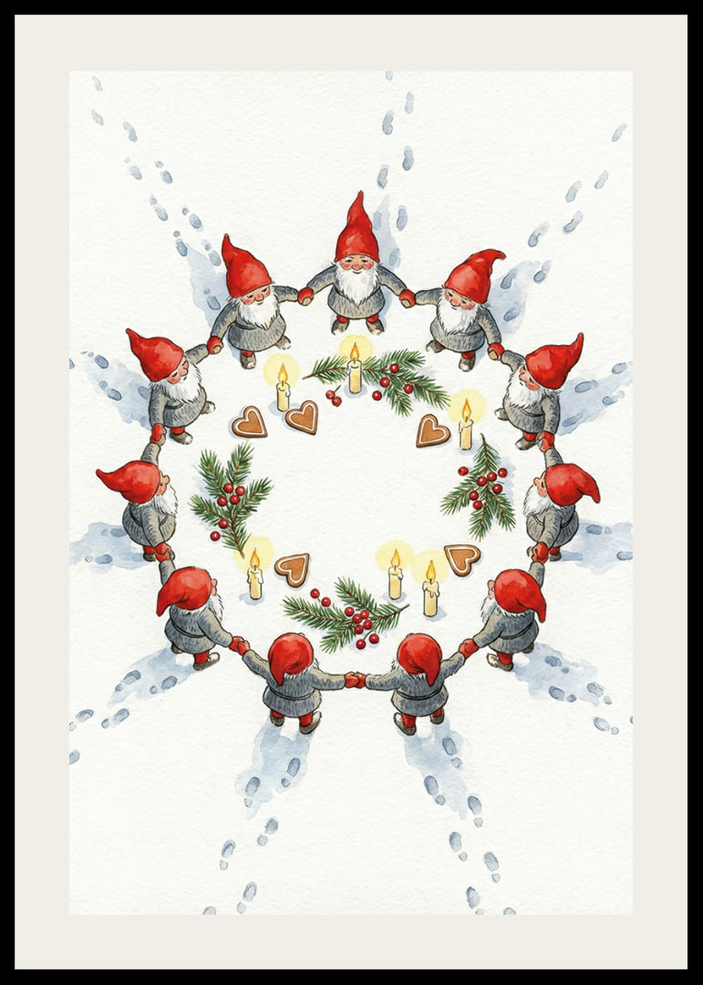 Elves in a magical circle of warmth and light-12