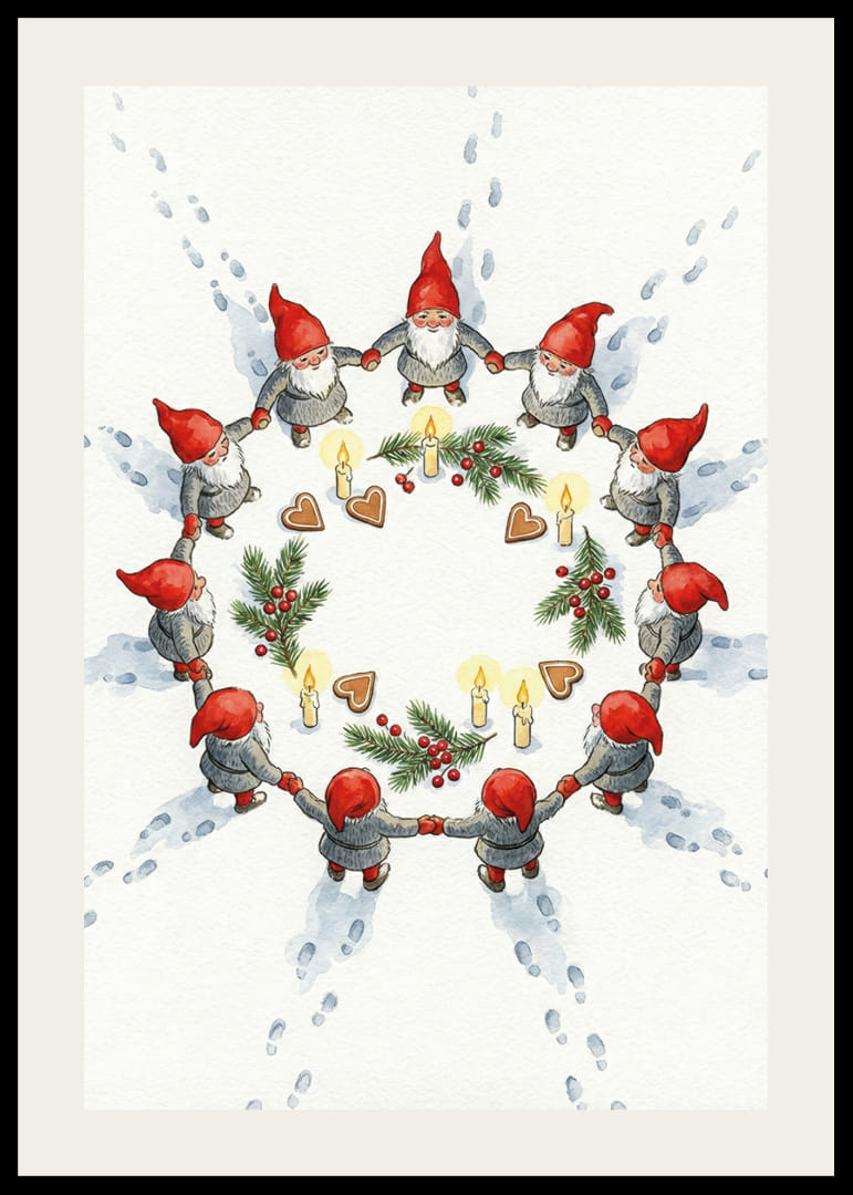 Elves in a magical circle of warmth and light-12