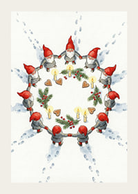 Elves in a magical circle of warmth and light-3