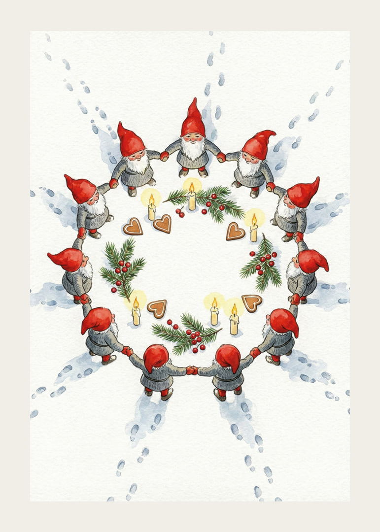 Elves in a magical circle of warmth and light-12