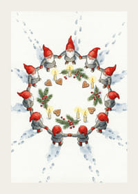 Elves in a magical circle of warmth and light-3