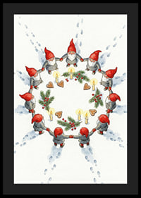 Elves in a magical circle of warmth and light-4