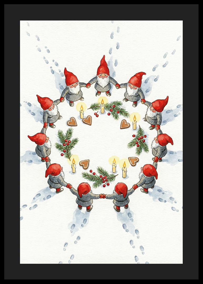 Elves in a magical circle of warmth and light-12