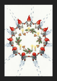 Elves in a magical circle of warmth and light-5