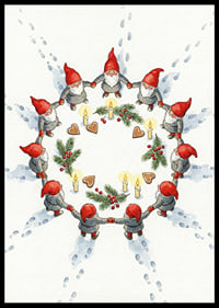 Elves in a magical circle of warmth and light-6