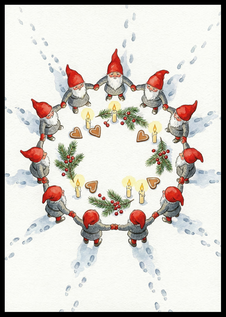 Elves in a magical circle of warmth and light-12