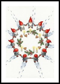 Elves in a magical circle of warmth and light-0