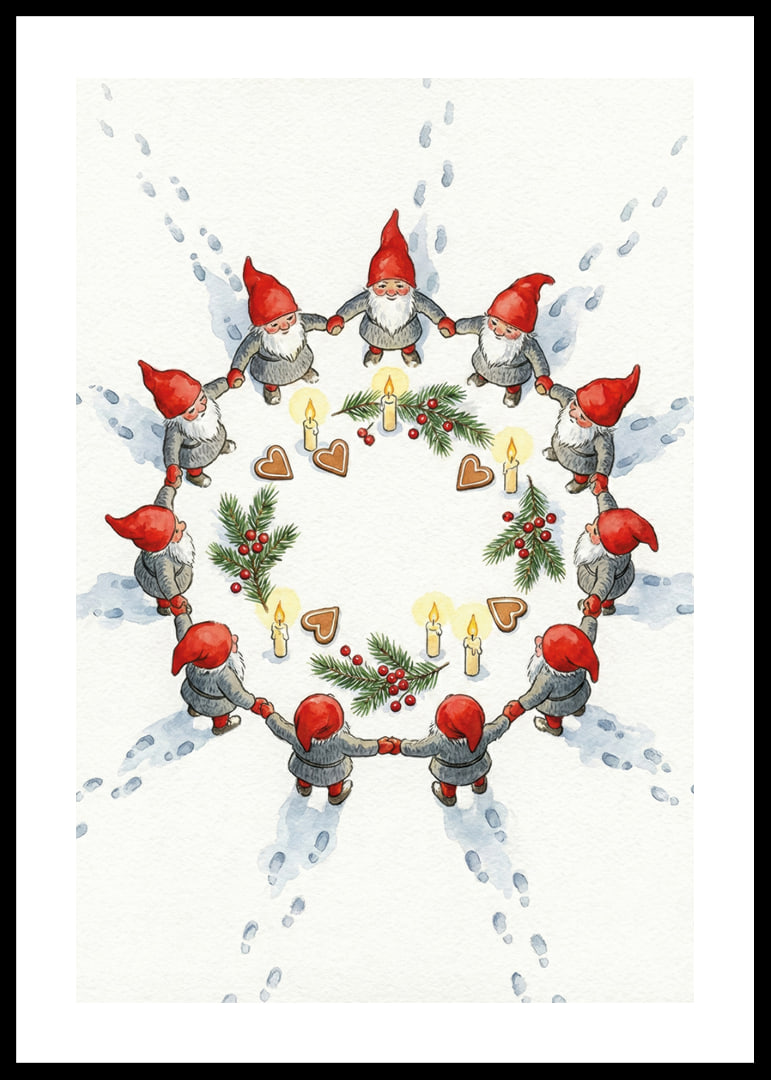 Elves in a magical circle of warmth and light-12