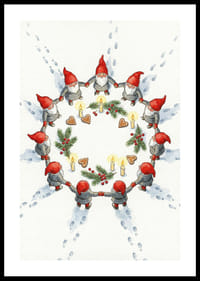 Elfen in een magische cirkel van warmte en licht-0