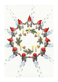 Elves in a magical circle of warmth and light-1
