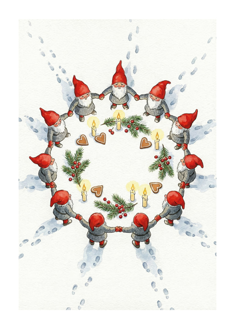 Elves in a magical circle of warmth and light-12