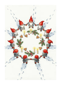 Elfen in een magische cirkel van warmte en licht-1