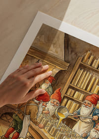 Le gnome fabrique des bougies dans un atelier confortable-5