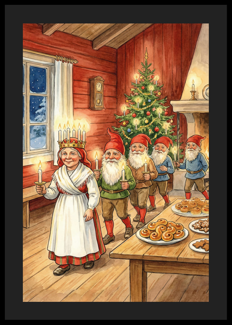 Lucia guide les elfes dans une ambiance de Noël illuminée-12