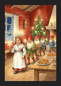 Lucia leads the elves in a light-filled Christmas time-5