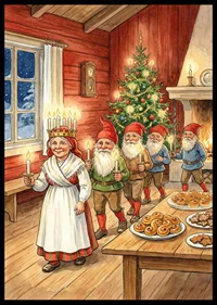 Lucia leads the elves in a light-filled Christmas time-6