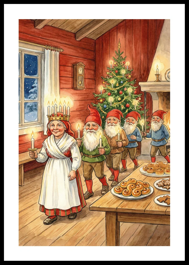 Lucia leads the elves in a light-filled Christmas time-12
