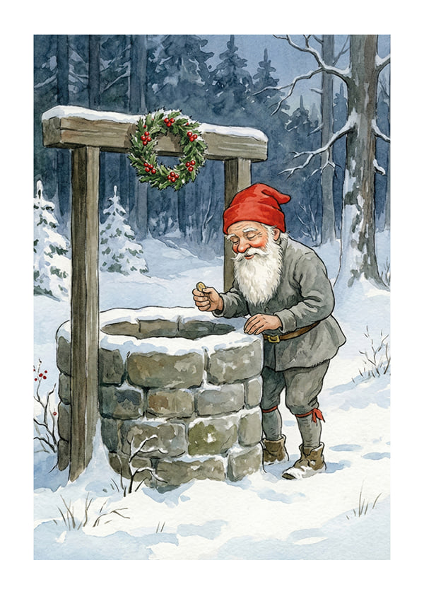 Juliste Yule Wishing Well