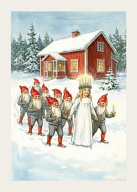 Svetelný sprievod Santa Clausa a Lucie v zasneženej krajine-3