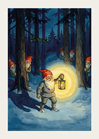 A magical forest sparkles with mysterious elves in winter style-3