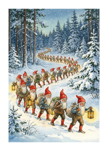 Poster Lanterns In The Snow