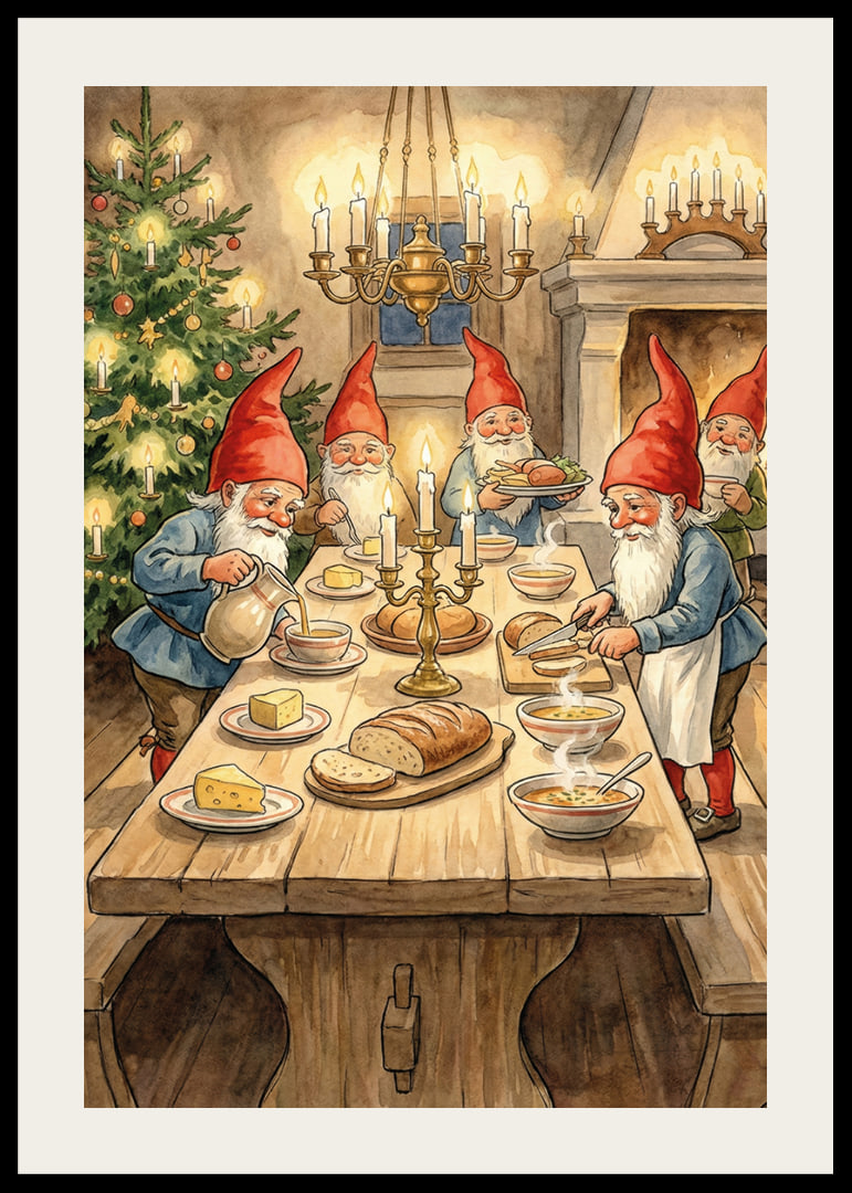 Elves around the table spread Christmas spirit-12