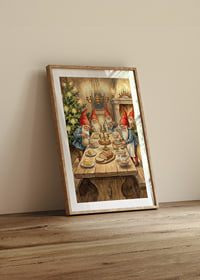 Elves around the table spread Christmas spirit-8
