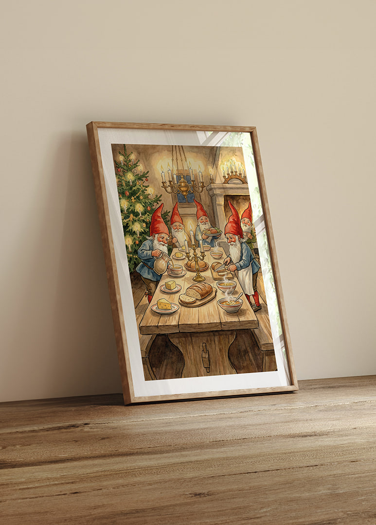 Elves around the table spread Christmas spirit-12