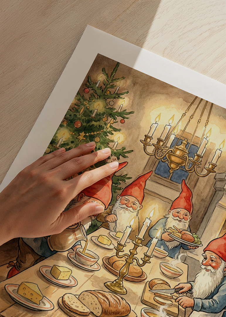 Elves around the table spread Christmas spirit-12