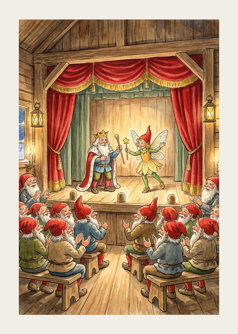 Spectacle théâtral magique pour elfes dans une idylle hivernale-12