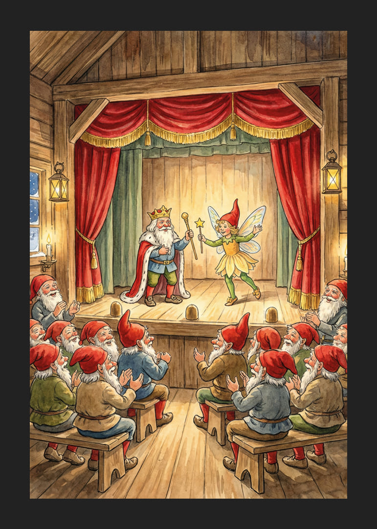 Spectacle théâtral magique pour elfes dans une idylle hivernale-12