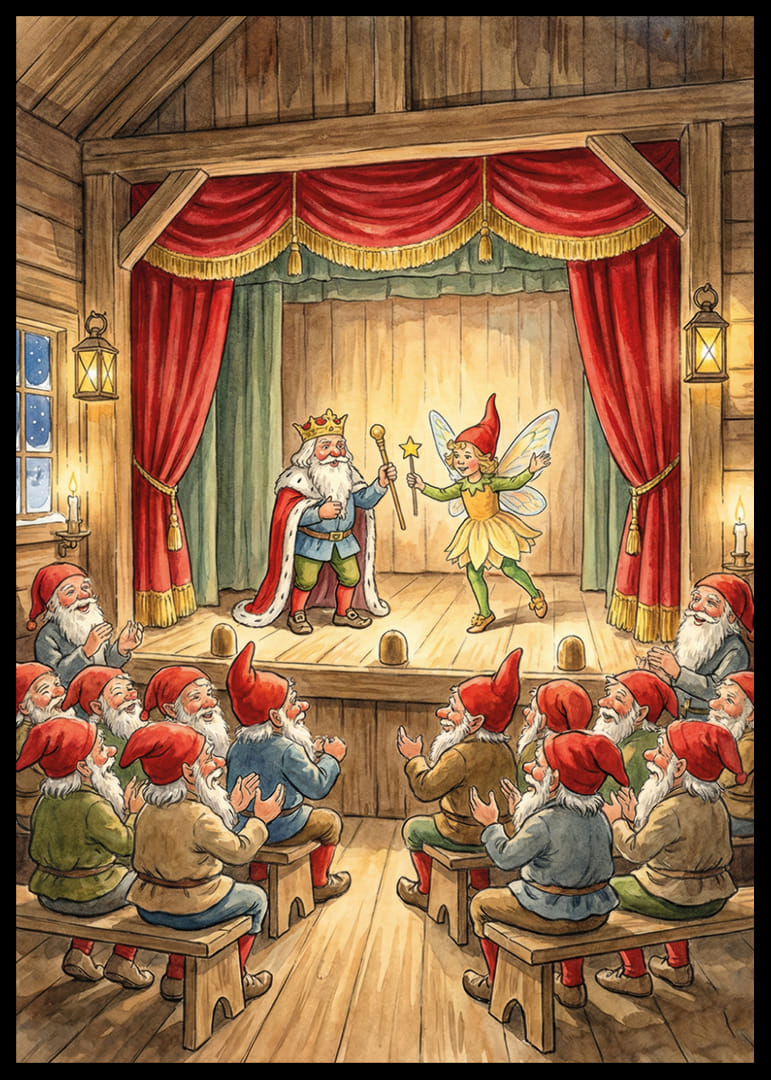 Magisk teaterföreställning för tomtar i vinteridyll-12