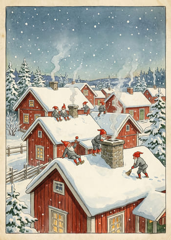 Poster Snowy Village Tales
