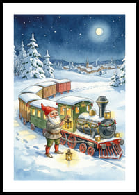 Gnomer leder ett magiskt tåg genom vinterlandskapet-0