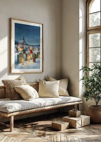 Tomtar tänder ljus vid gravstenar i vinternattens stillhet-4