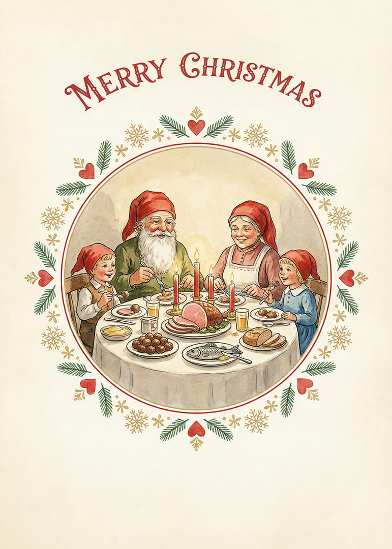 A cozy Christmas dinner surrounded by family and laughter-12