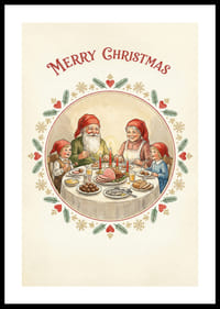 En mysig julmiddag omgiven av familj och skratt-0