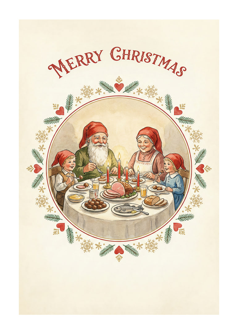 A cozy Christmas dinner surrounded by family and laughter-12