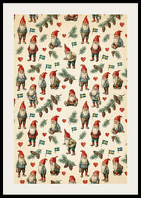 Kerstsfeer met Kerstmannen en Zweedse vlaggen-2